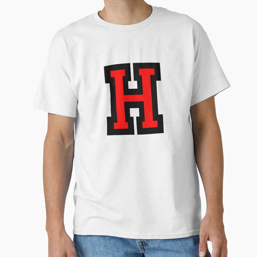 Letter H Black Red Character T-Shirt - Fun Novelty Design for Adults - T-Shirt, Sweatshirt, Hoodie