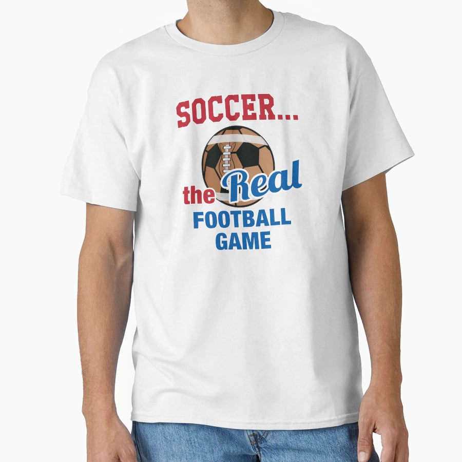 Soccer Real Football Game Black T-Shirt - Unique Graphic Unisex - T-Shirt, Sweatshirt, Hoodie