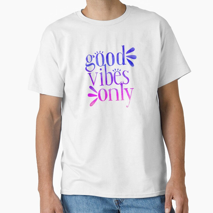 Good Vibes Only Violet Fuchsia by Jesslarsonart - Adult & Kids T-Shirts, Sweatshirts & Hoodies apparel design preview 1