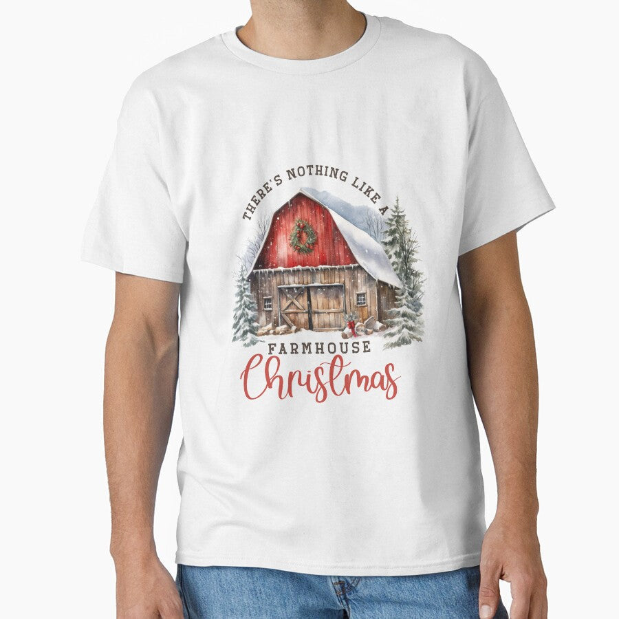 Christmas Farm House by 042design - Adult & Kids T-Shirts, Sweatshirts & Hoodies apparel design preview 1