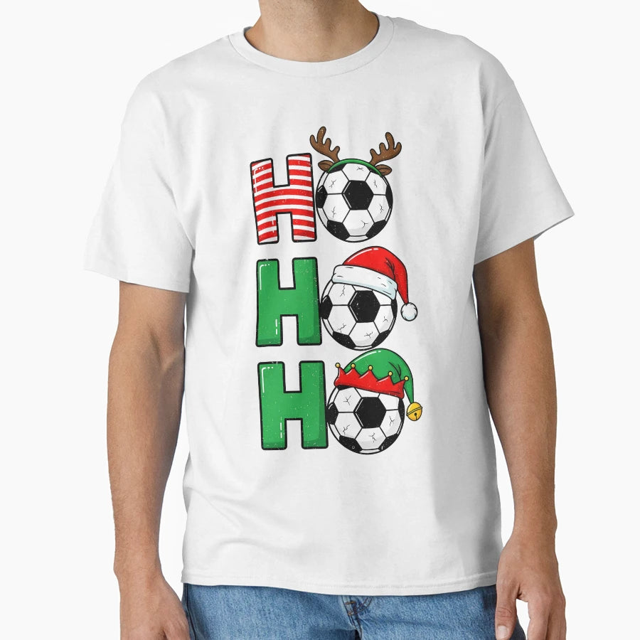 Ho Ho Ho Soccer T-Shirt - Unique Graphic Unisex - T-Shirt, Sweatshirt, Hoodie