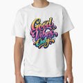 Good Vibes Only Typography Colorful Retro Gradient - Adult & Kids T-Shirts, Sweatshirts & Hoodies apparel design preview 1