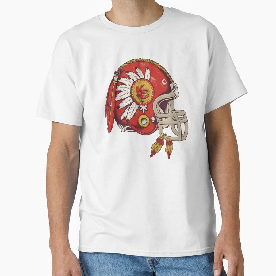 Kansas City Football Helmet T-Shirt - Novelty Apparel Unisex - T-Shirt, Sweatshirt, Hoodie