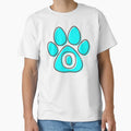 Blue Paw Monogram O T-Shirt - Aesthetic Graphic for Adults - T-Shirt, Sweatshirt, Hoodie