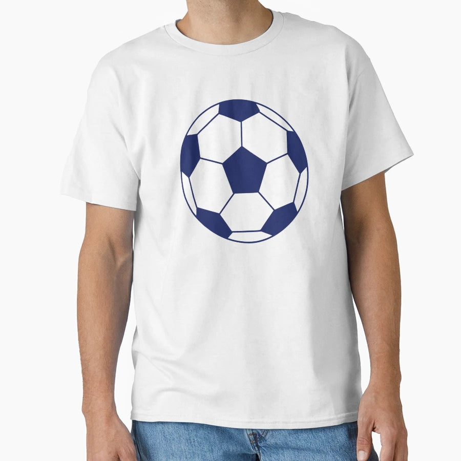 Soccer Ball Navy T-Shirt - Minimalist Print for Adults - T-Shirt, Sweatshirt, Hoodie