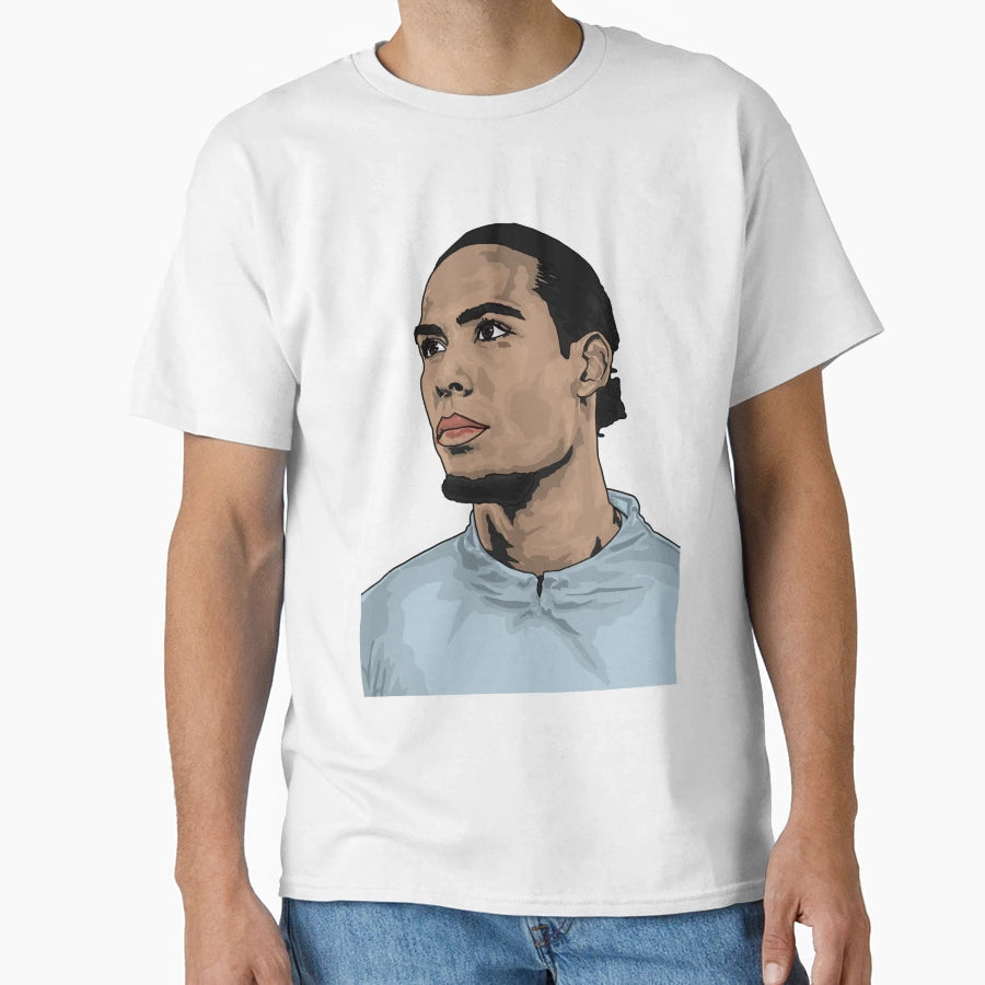 Virgil Van Dijk T-Shirt - Minimalist Print for Adults - T-Shirt, Sweatshirt, Hoodie