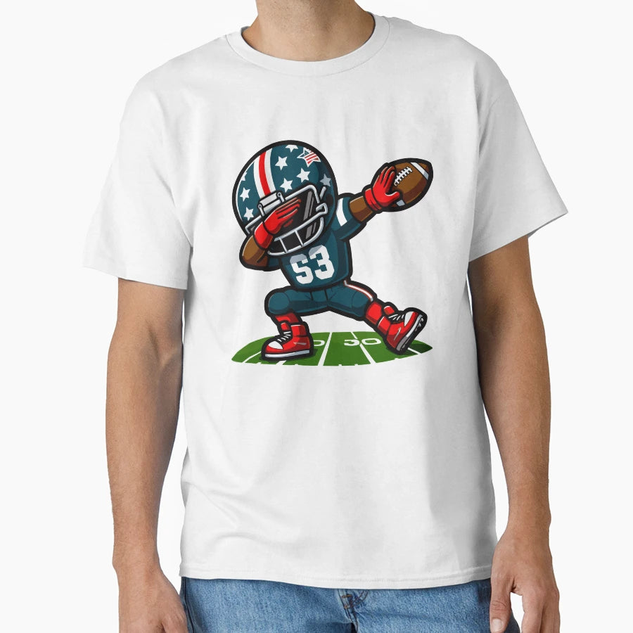 Dabbing American Soccer Player T-Shirt - Graphic Print for Adults - T-Shirt, Sweatshirt, Hoodie