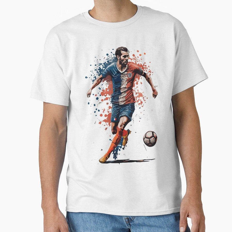 France Soccer Player by HandicraftArt - Adult & Kids T-Shirts, Sweatshirts & Hoodies apparel design preview 1