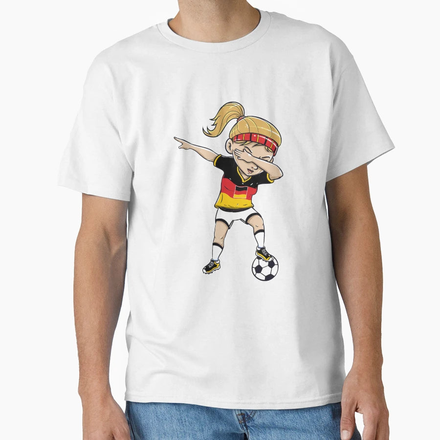Dabbing Soccer Player Funny T-Shirt - Fun Novelty Design for Adults - T-Shirt, Sweatshirt, Hoodie