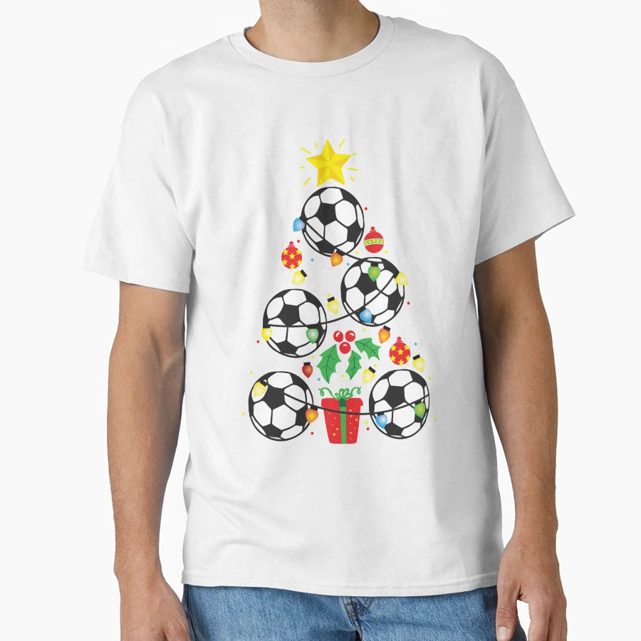Football Soccer Tree Ornament Decor Gifts T-Shirt - Graphic Print Unisex - T-Shirt, Sweatshirt, Hoodie