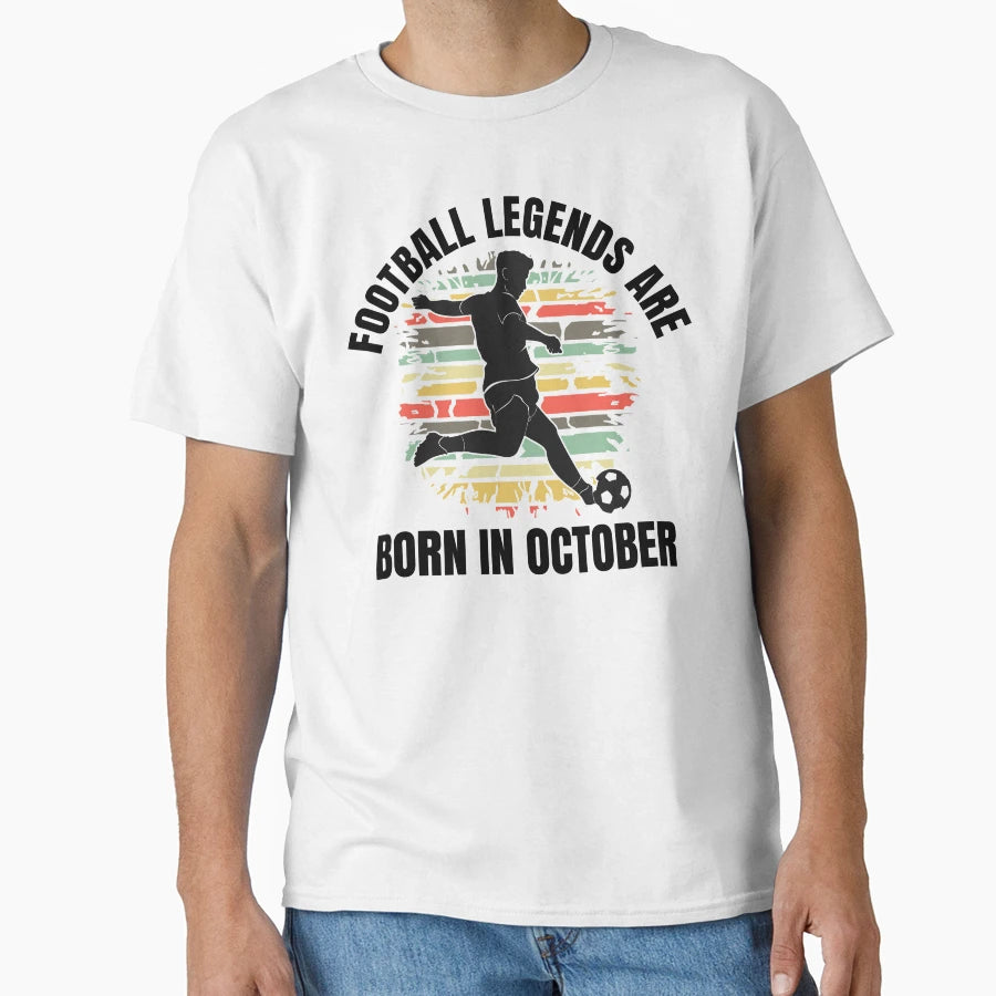 Football Legends Born October Sunset T-Shirt - Trendy Graphic Men Women - T-Shirt, Sweatshirt, Hoodie