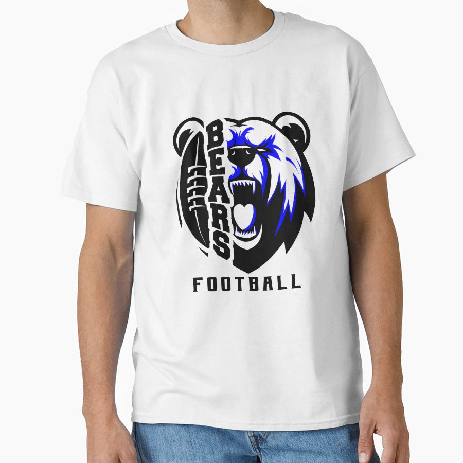 Bear Football V4 T-Shirt - Graphic Print Men Women - T-Shirt, Sweatshirt, Hoodie