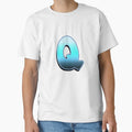 Letter Q Blue Fade T-Shirt - Aesthetic Graphic for Adults - T-Shirt, Sweatshirt, Hoodie