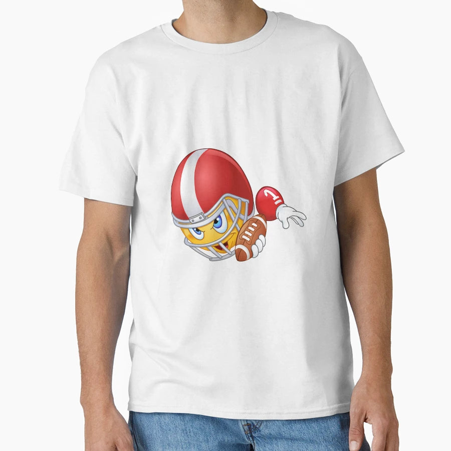 American Football Player Emoji T-Shirt - Novelty Apparel Men Women - T-Shirt, Sweatshirt, Hoodie