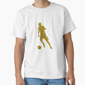 Football Soccer Shooter Golden Glitter T-Shirt - Fun Novelty Design Unisex - T-Shirt, Sweatshirt, Hoodie