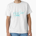 Loud and Clear Sparkly Retro Typography in Aqua Blue - Adult & Kids T-Shirts, Sweatshirts & Hoodies apparel design preview 1