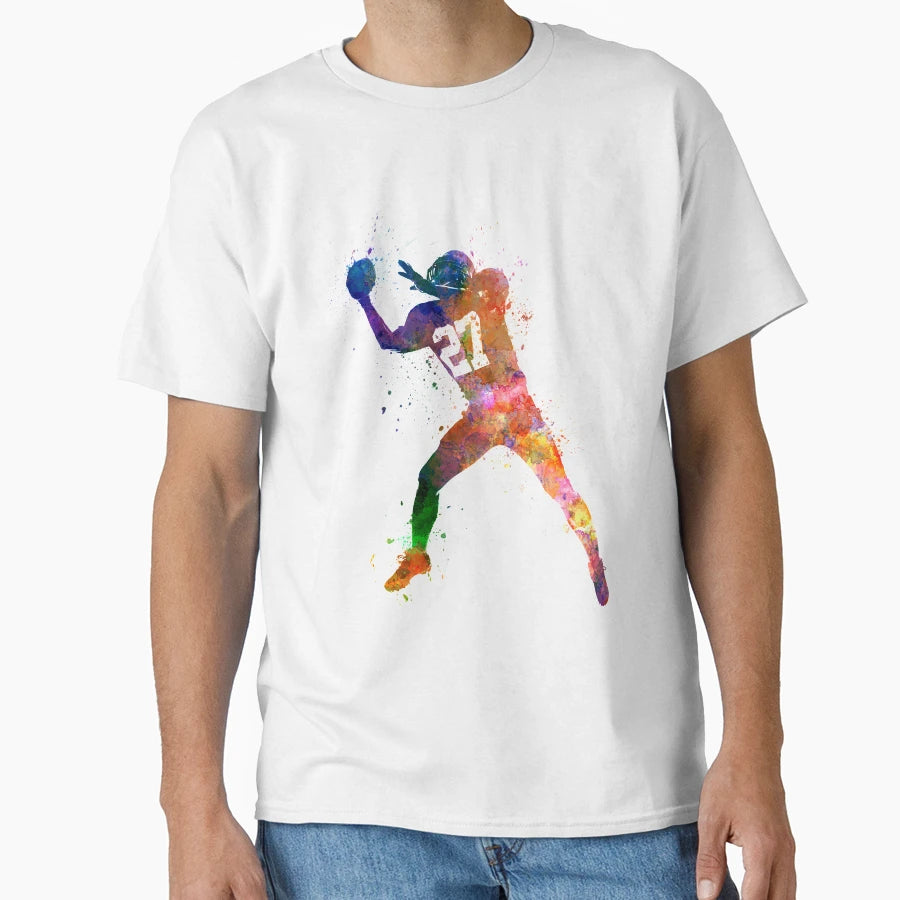 American Football Player Catching T-Shirt - Fun Novelty Design Men Women - T-Shirt, Sweatshirt, Hoodie