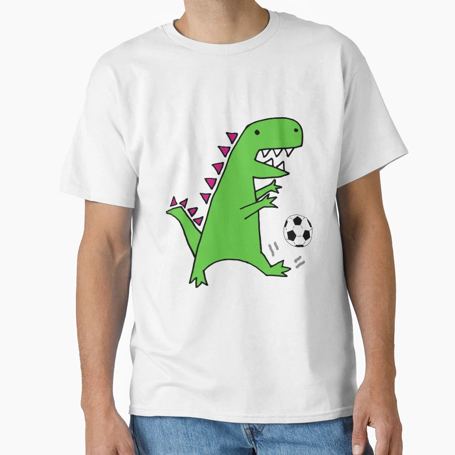 Funny Green T Rex Dinosaur Playing T-Shirt - Custom Art Print Men Women - T-Shirt, Sweatshirt, Hoodie