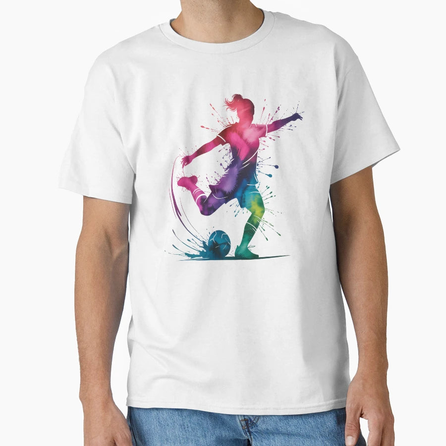 Soccer Watercolor T-Shirt - Unique Graphic for Adults - T-Shirt, Sweatshirt, Hoodie