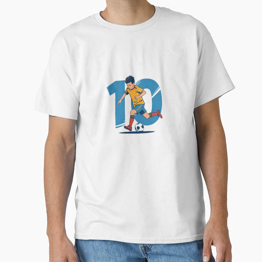 Football Child Number 10 T-Shirt - Custom Art Print Men Women - T-Shirt, Sweatshirt, Hoodie