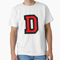 Letter D Black Red Character T-Shirt - Custom Art Print for Adults - T-Shirt, Sweatshirt, Hoodie