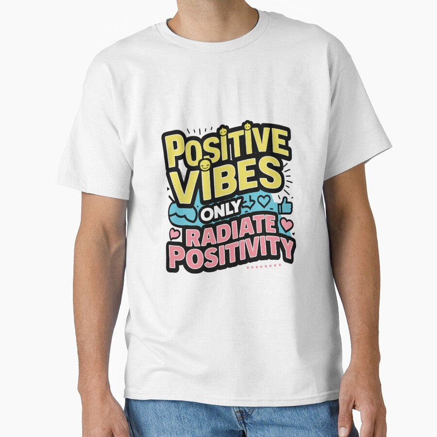 Positive Vibes Only: Radiate Positivity by allgrabs - Adult & Kids T-Shirts, Sweatshirts & Hoodies apparel design preview 1