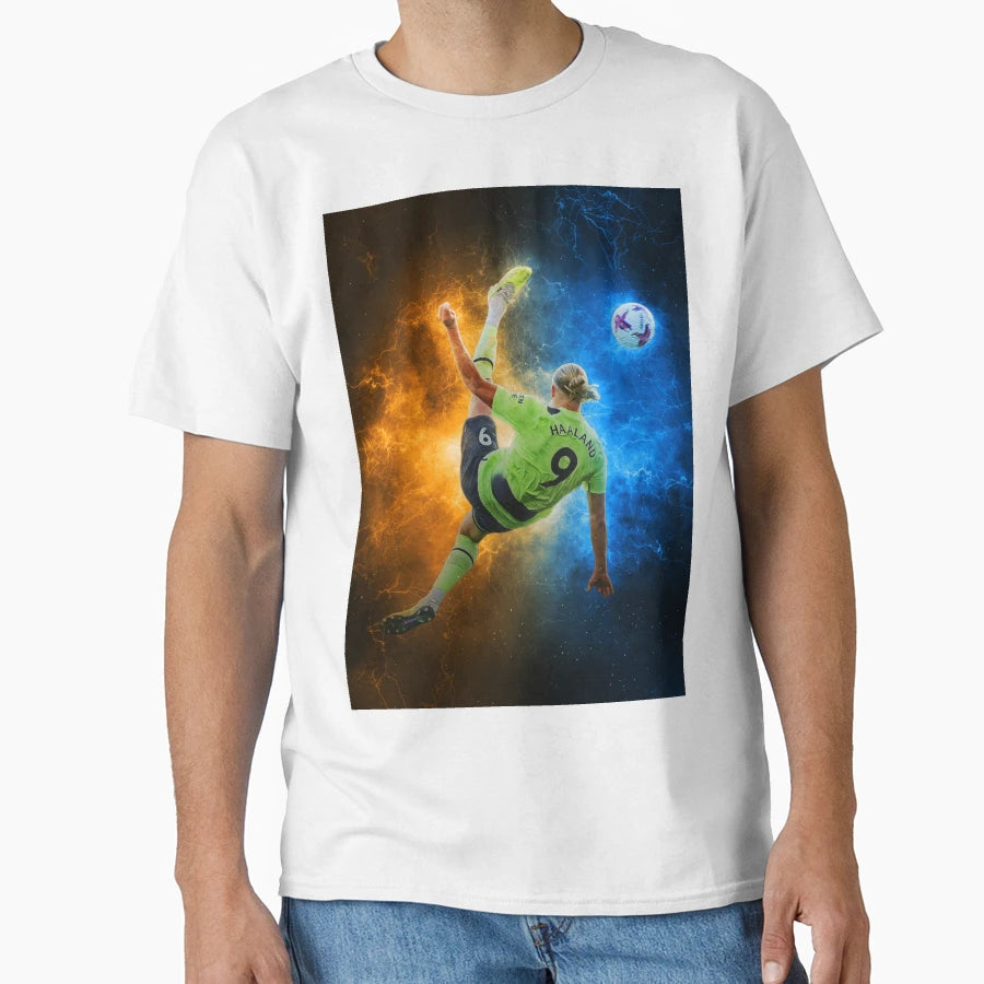 Erling Haaland Bicycle Kick Goal T-Shirt - Casual Everyday Wear Unisex - T-Shirt, Sweatshirt, Hoodie