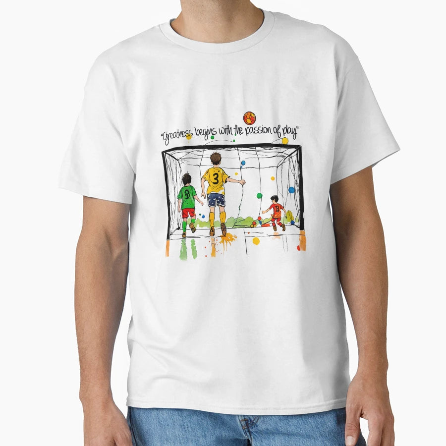 Joy Game Youthful Passion Soccer T-Shirt - Graphic Print Unisex - T-Shirt, Sweatshirt, Hoodie