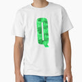 Letter Q Monogram Letter Art Green T-Shirt - Minimalist Print for Adults - T-Shirt, Sweatshirt, Hoodie