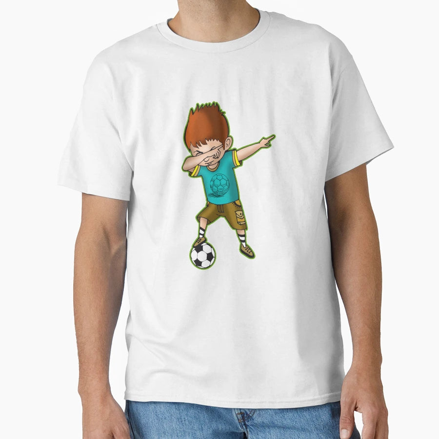 Seccer Dabbing Funny Sport Fan Colored T-Shirt - Custom Art Print Unisex - T-Shirt, Sweatshirt, Hoodie