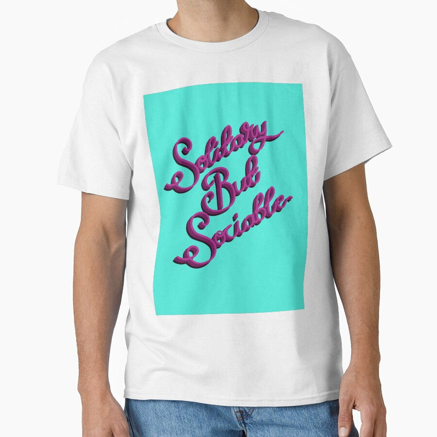 Solitary But Sociable purple by CLBArtDesign - Adult & Kids T-Shirts, Sweatshirts & Hoodies apparel design preview 1
