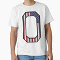 0 Usa Number Sports 3D Drop Shadow T-Shirt - Custom Art Print Unisex - T-Shirt, Sweatshirt, Hoodie