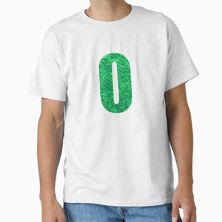 Letter O Green Water Wave Ocean Art T-Shirt - Graphic Print Men Women - T-Shirt, Sweatshirt, Hoodie