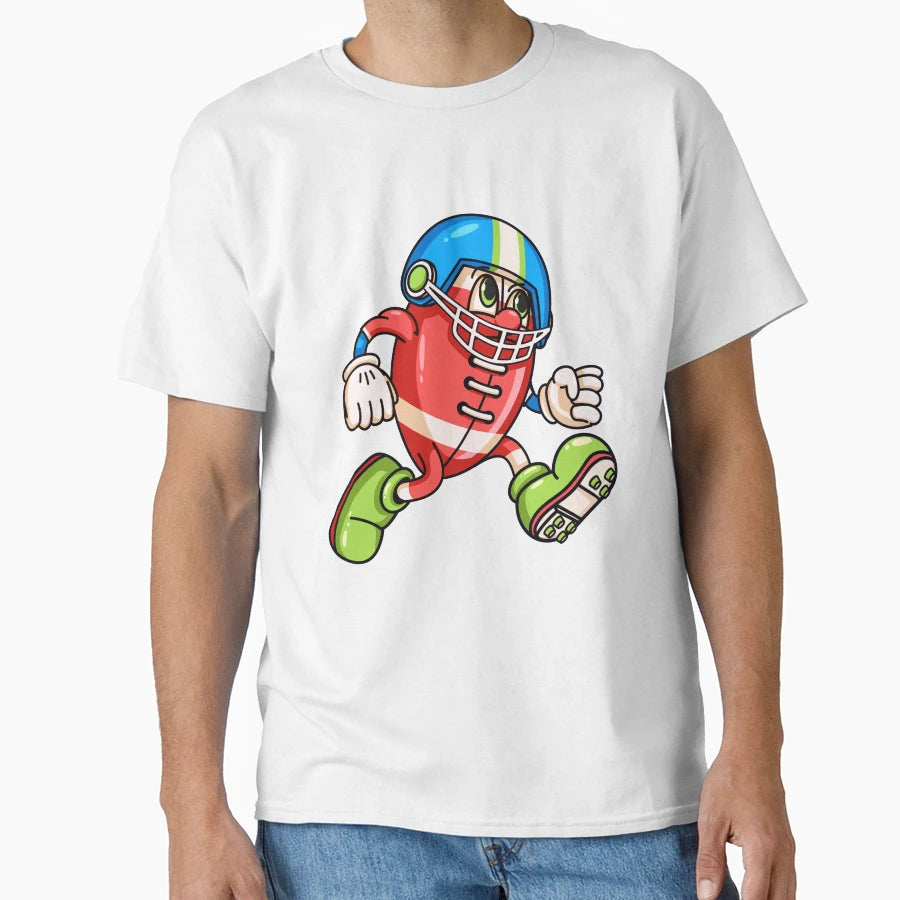 American Football Cartoon T-Shirt - Aesthetic Graphic Men Women - T-Shirt, Sweatshirt, Hoodie