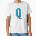 Letter Q Water Art Effect Monogram T-Shirt - Novelty Apparel for Adults - T-Shirt, Sweatshirt, Hoodie