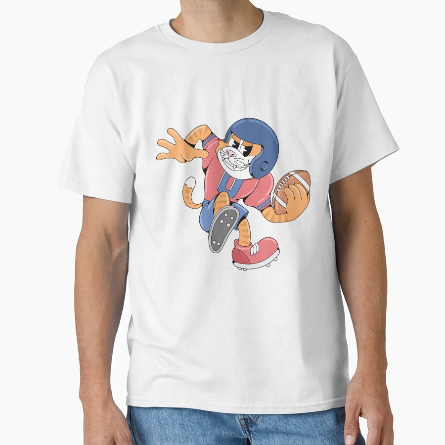 American Football Cartoon T-Shirt - Novelty Apparel Men Women - T-Shirt, Sweatshirt, Hoodie