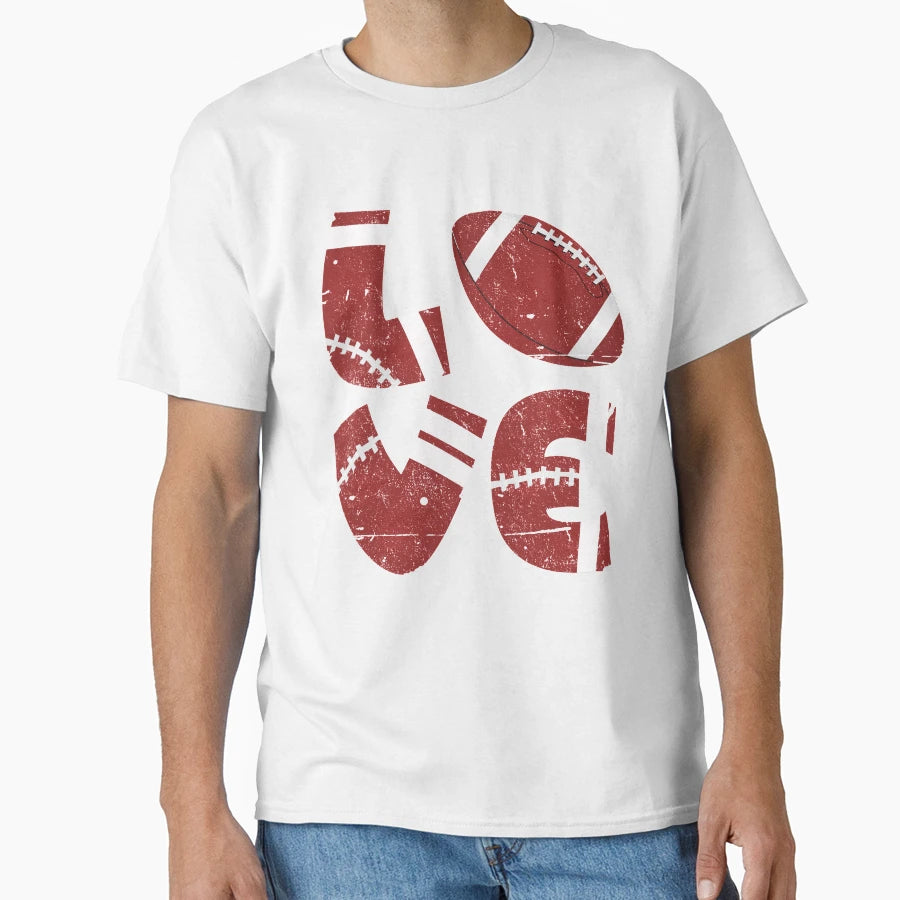 Love Football T-Shirt - Minimalist Print Unisex - T-Shirt, Sweatshirt, Hoodie