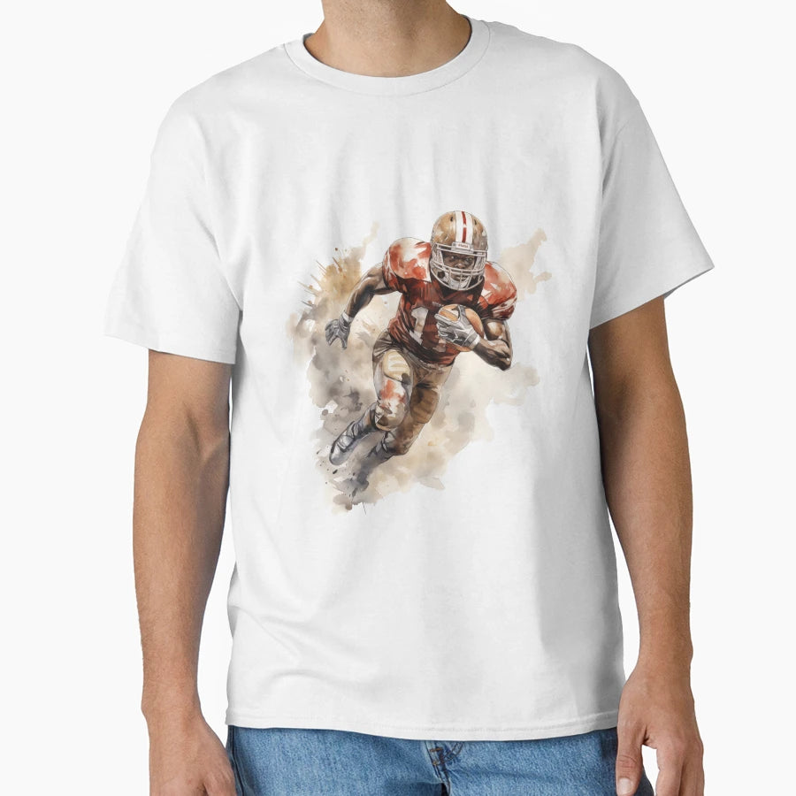 American Football Player T-Shirt - Minimalist Print Unisex - T-Shirt, Sweatshirt, Hoodie