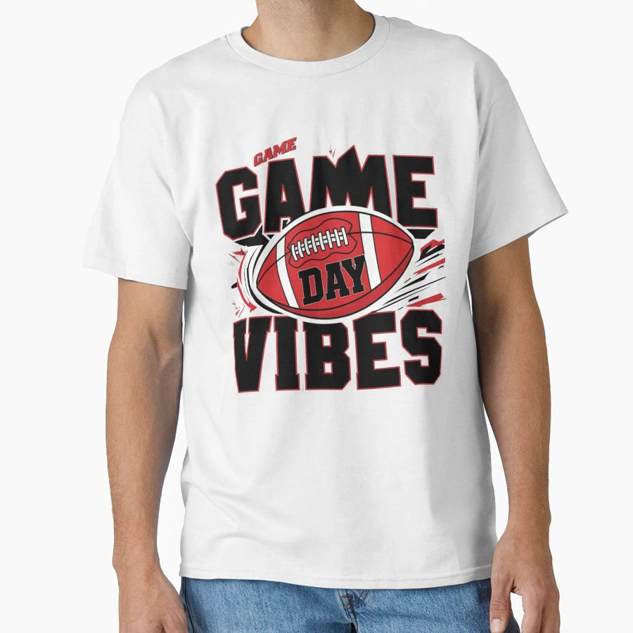 Game Day Vibes Dynamic Football Sports T-Shirt - Novelty Apparel Men Women - T-Shirt, Sweatshirt, Hoodie