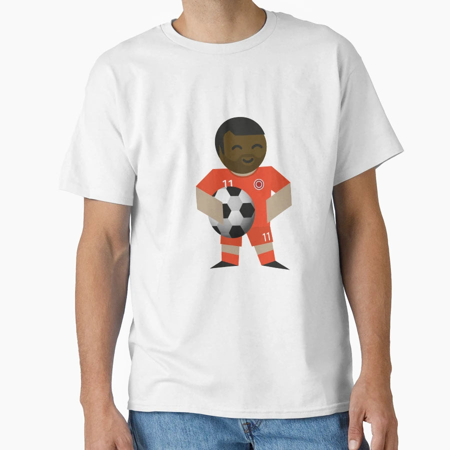 Sports Character Football Red T-Shirt - Custom Art Print Men Women - T-Shirt, Sweatshirt, Hoodie