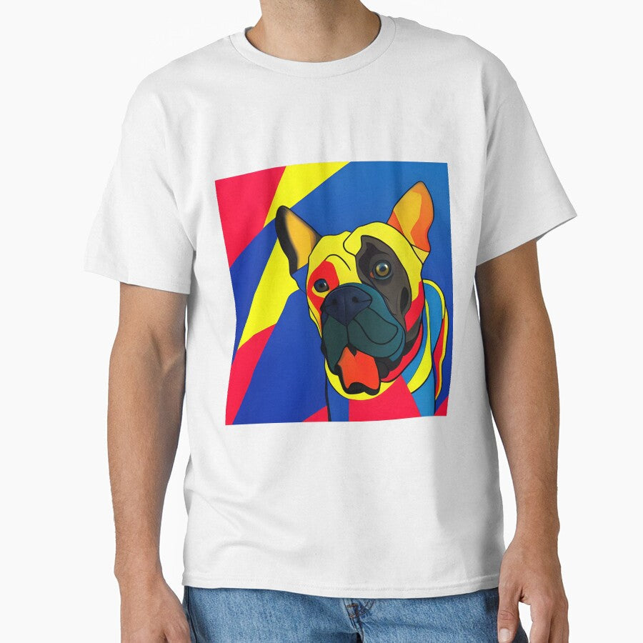 Retro Frenchie bulldog Art by Ariel Guevara - Adult & Kids T-Shirts, Sweatshirts & Hoodies apparel design preview 1