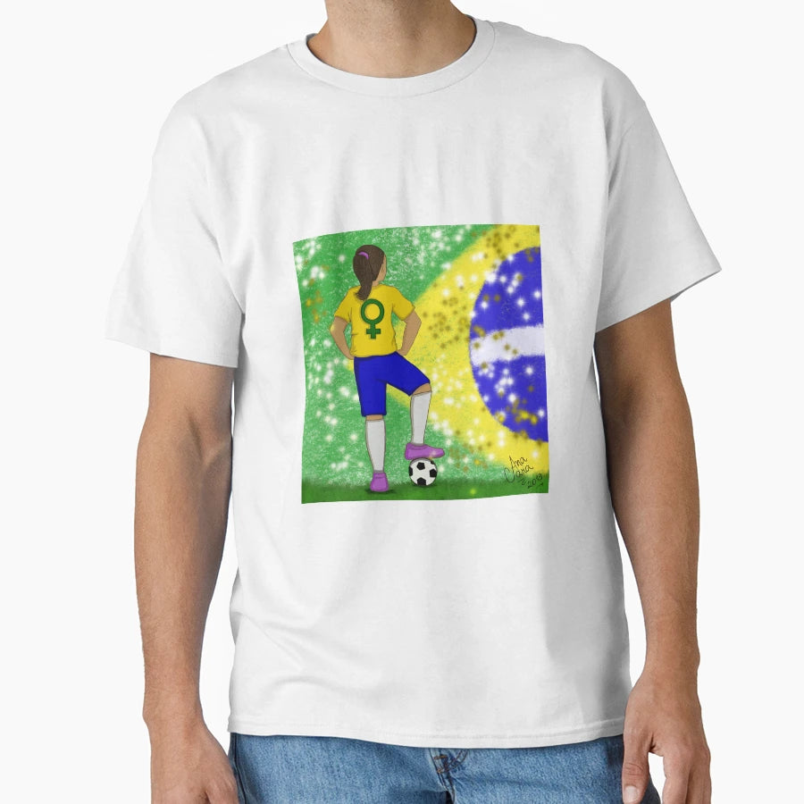 Brazil Womens Soccer Team Sports T-Shirt - Unique Graphic for Adults - T-Shirt, Sweatshirt, Hoodie