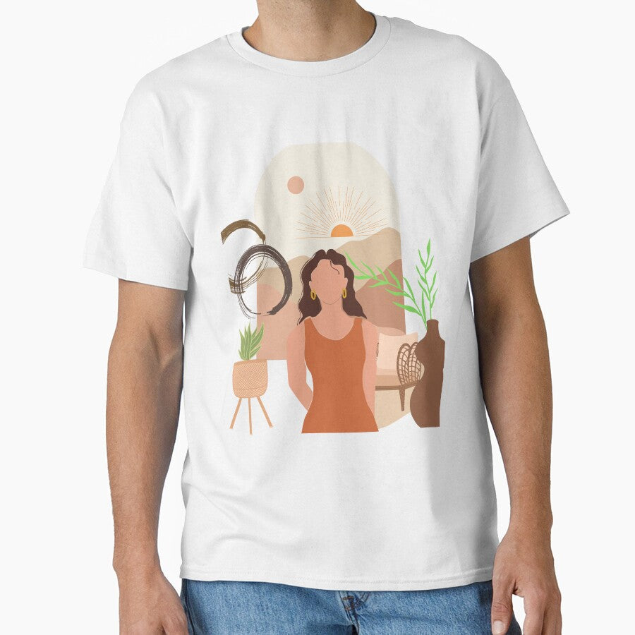 Boho Style Woman Sunshine by ARTCLAYSTO - Adult & Kids T-Shirts, Sweatshirts & Hoodies apparel design preview 1