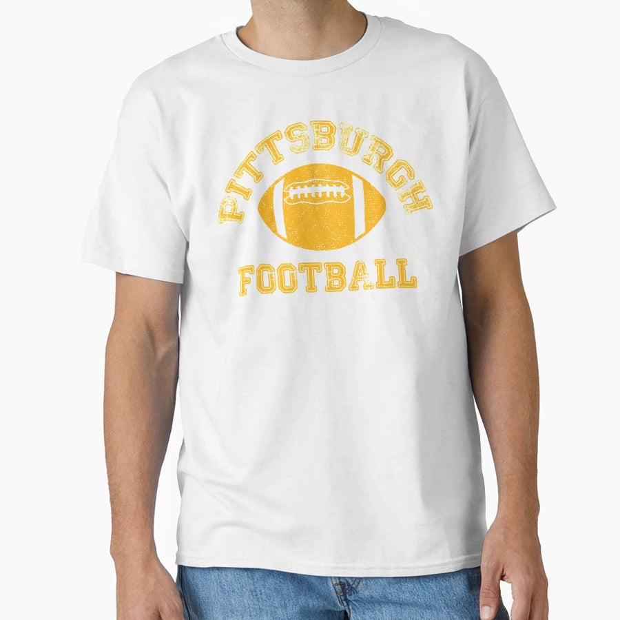 Pittsburgh Distressed Pro Football T-Shirt - Custom Art Print Men Women - T-Shirt, Sweatshirt, Hoodie