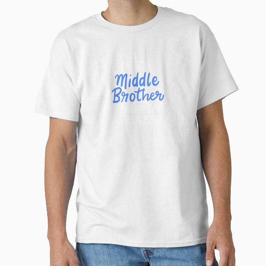Middle Brother I Make Rules Gift T-Shirt - Minimalist Print for Adults - T-Shirt, Sweatshirt, Hoodie