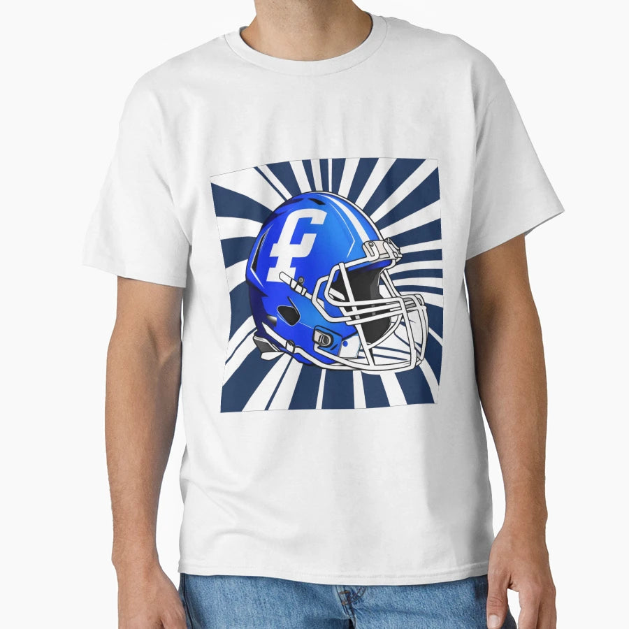 Gridiron Striped Helmet Background T-Shirt - Novelty Apparel for Adults - T-Shirt, Sweatshirt, Hoodie