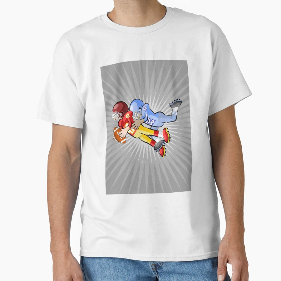 Football Player Intrepid Jump T-Shirt - Casual Everyday Wear Unisex - T-Shirt, Sweatshirt, Hoodie