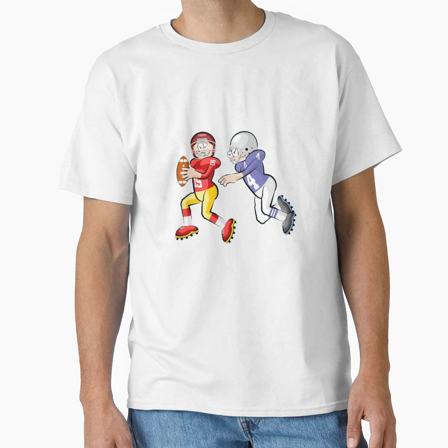 American Football Cartoon 1 41 T-Shirt - Unique Graphic for Adults - T-Shirt, Sweatshirt, Hoodie