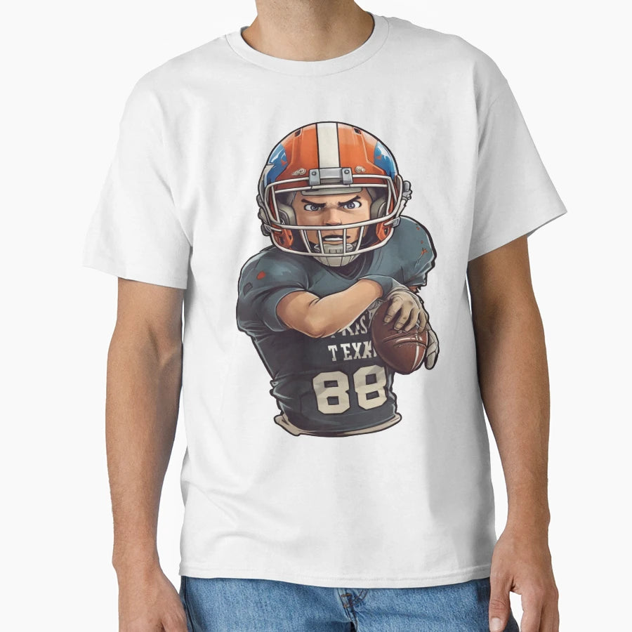 Texas High School Football Player T-Shirt - Graphic Print for Adults - T-Shirt, Sweatshirt, Hoodie