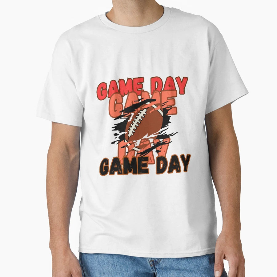 Game Day Bold Football Sports Fans T-Shirt - Graphic Print Unisex - T-Shirt, Sweatshirt, Hoodie